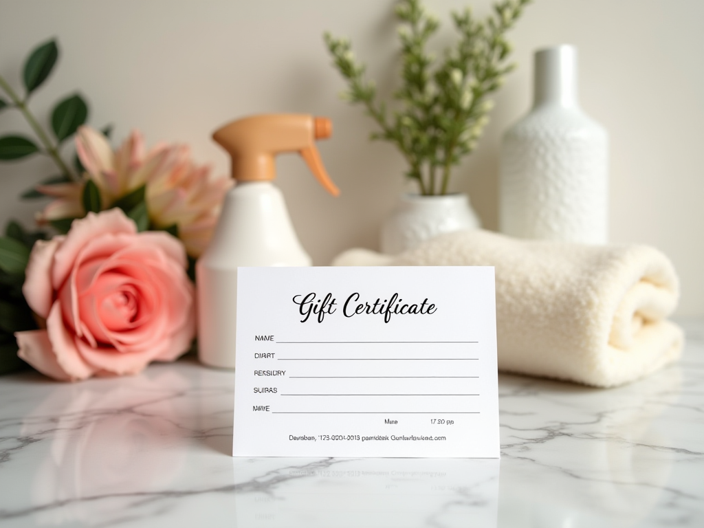 Gift cleaning certificate